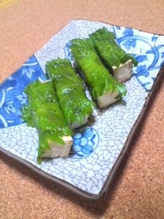 豆腐の青シソ巻★みそ☆醤油★胡麻で-レシピのメイン写真