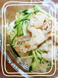 夏にピッタリ!冷しゃぶサラダそうめん♪-レシピのメイン写真