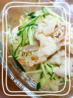 夏にピッタリ!冷しゃぶサラダそうめん♪-レシピのメイン写真