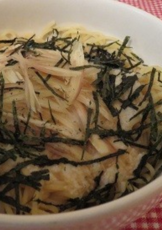 和風！とろろとミョウガの冷たいパスタ♪-レシピのメイン写真