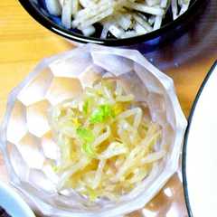 รูปของ もやしの酢みそミョウガ（または葱）