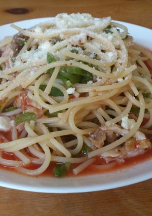 リメイク！チキンのトマトスープパスタ-レシピのメイン写真