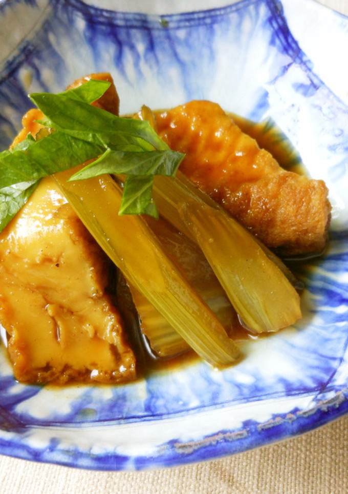 カレー風味～厚揚げとセロリの煮物-レシピのメイン写真