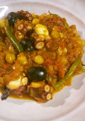 ひよこ豆と蛸のトマト煮-レシピのメイン写真