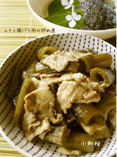 絶品!!ふきと豚バラ肉の炒め煮-レシピのメイン写真