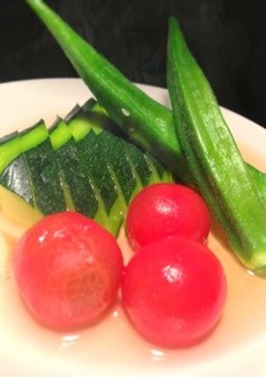【簡単】夏野菜の煮物ひんやり冷製仕立て-レシピのメイン写真