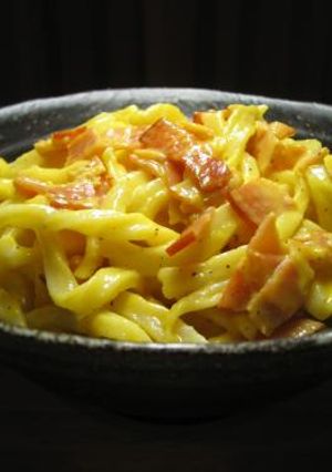 手作り卵白パスタのカルボナーラ-レシピのメイン写真
