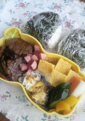 ☆牛肉と野菜の甘辛炒め☆がっつり系お弁当-レシピのメイン写真
