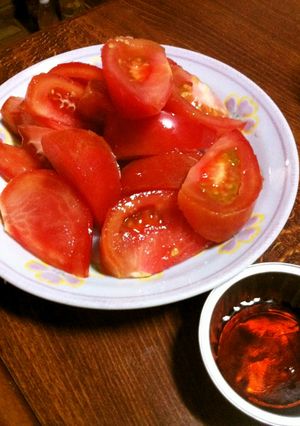 冷やしトマトのバルサミコ蜜がけ-レシピのメイン写真