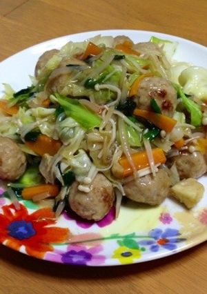 ＊肉団子の中華風あんかけ・味付け-レシピのメイン写真