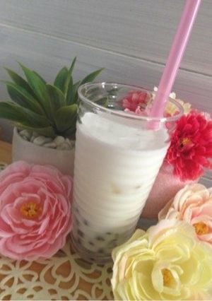 簡単♡もちもちタピオカ杏仁ミルク-レシピのメイン写真