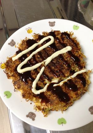粉なし!おからで納豆お好み焼き!-レシピのメイン写真