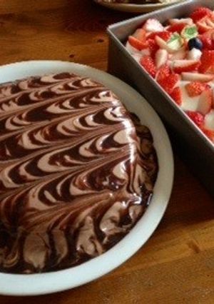 チョコとイチゴ　一度で２台焼けちゃう-レシピのメイン写真
