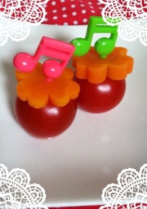キャラ弁＊お弁当に簡単可愛いトマトピック-レシピのメイン写真