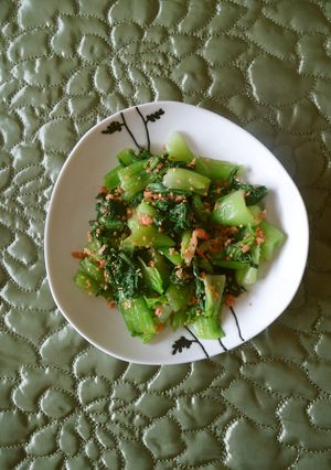 青梗菜と鮭フレで☆手軽でへるしーもう１品-レシピのメイン写真