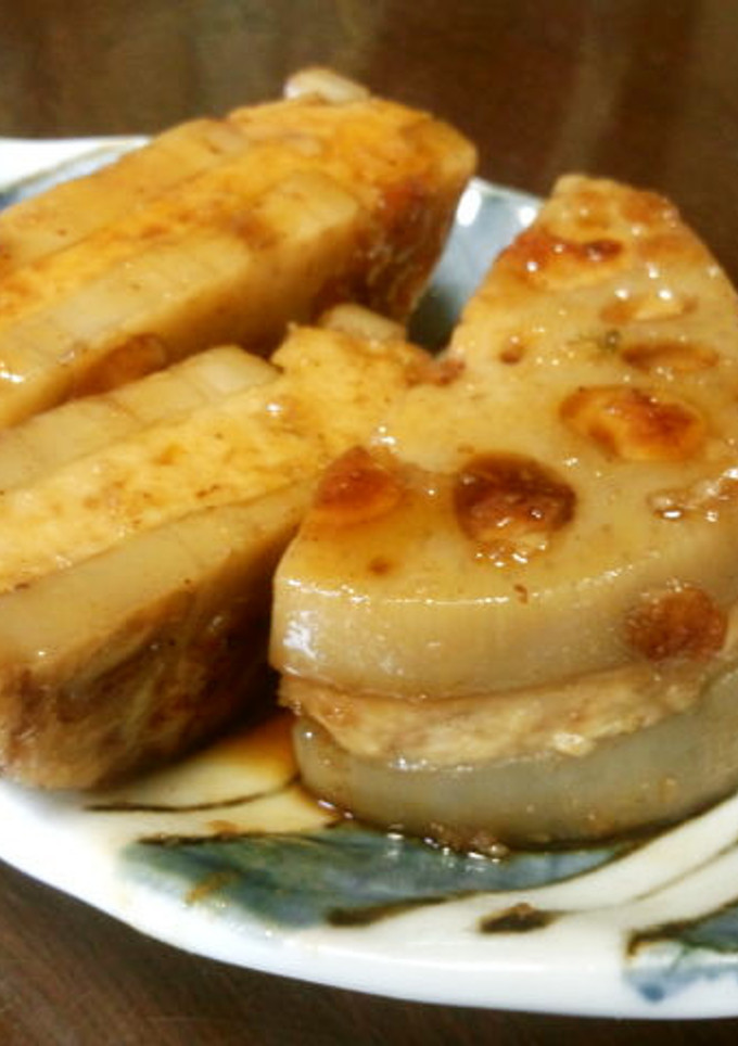 簡単♪鶏肉と豆腐の蓮根はさみ照り焼き♡-レシピのメイン写真