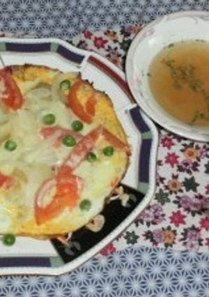 ずぼらママの簡単ランチ“餅ピザ”-レシピのメイン写真