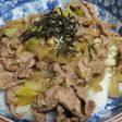 キャベツ・玉ねぎ・キノコ入り豚丼