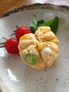 お弁当に♪卵と枝豆の茶巾絞り-レシピのメイン写真