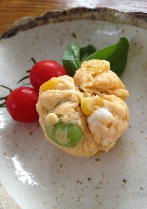 お弁当に♪卵と枝豆の茶巾絞り-レシピのメイン写真
