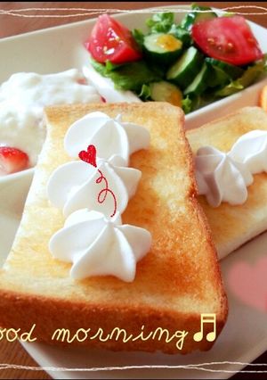 簡単ホイップトーストでモーニングプレート-レシピのメイン写真
