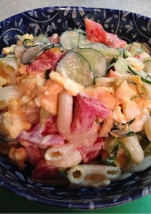 卵とトマト、野菜のマカロニサラダ-レシピのメイン写真