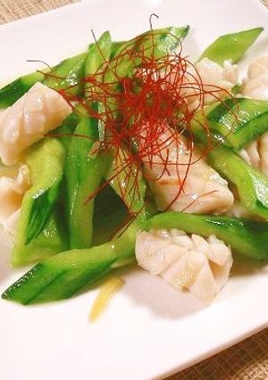 キュウリとイカの塩味炒め-レシピのメイン写真