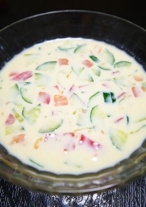 夏バテに☆トマトきゅうり冷製豆乳スープ-レシピのメイン写真