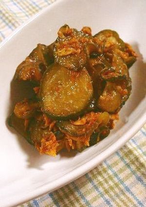 キュウリとツナのカレー風味キンピラ-レシピのメイン写真
