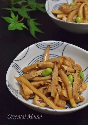 エリンギとお揚げの食感甘煮-レシピのメイン写真