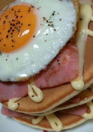 簡単っベーコンチーズ★パンケーキ-レシピのメイン写真