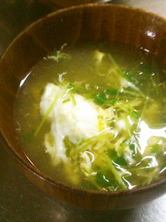 豆苗のかき玉汁-レシピのメイン写真