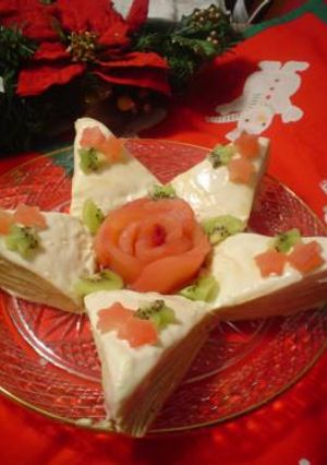 ☆星のクリスマスチーズクリームミルクレープ☆-レシピのメイン写真