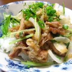 A picture of シャキシャキ★豚の生姜焼き(丼).