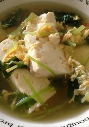 豆腐と三つ葉のスープ-レシピのメイン写真