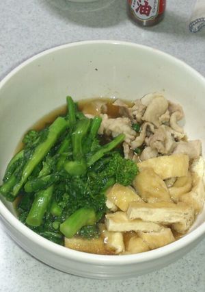 レンジで!葉ものと豚肉のだし煮-レシピのメイン写真