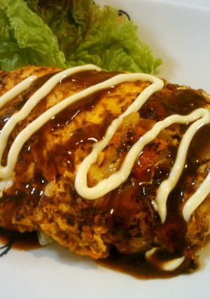 オムレツ②:洋風お好焼き風-レシピのメイン写真