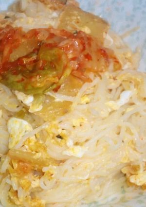 鶏とキムチのパスタ風そうめん-レシピのメイン写真