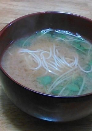 そうめんとかいわれの味噌汁-レシピのメイン写真