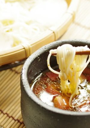 簡単☆トマトと枝豆のぴり辛山椒 そうめん-レシピのメイン写真