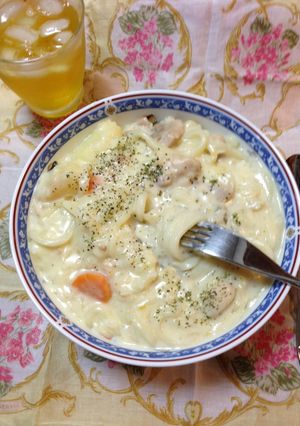簡単カルボナーラ風うどん-レシピのメイン写真