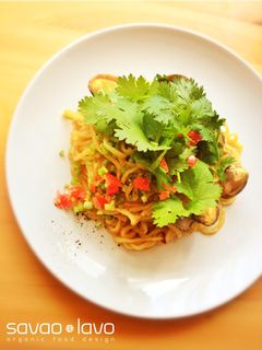 あさりと香菜の旨辛まぜそば-レシピのメイン写真