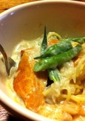 パパっと鮭のクリームパスタ-レシピのメイン写真