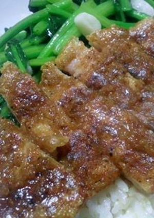 カレー味の豚ロース丼のロサで夏バテノック-レシピのメイン写真