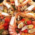 フライパンで本格パエリア
