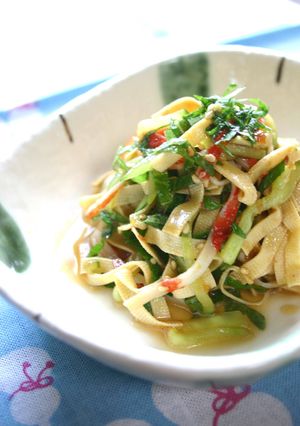 ☯豆腐皮๑W梅和え☯-レシピのメイン写真