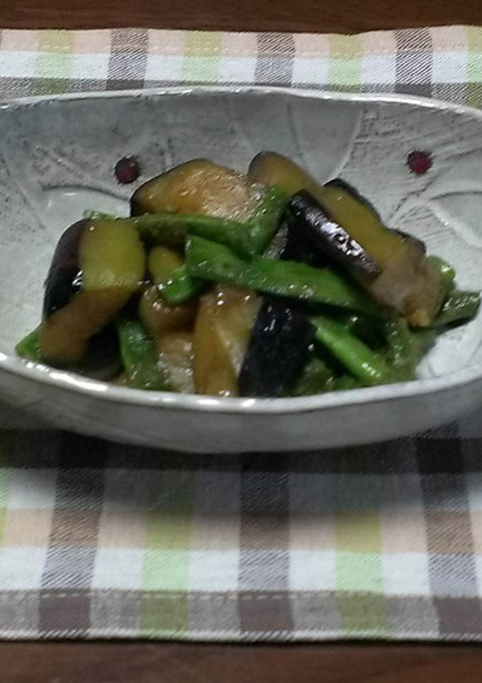 茄とｲﾝｹﾞﾝ豆の簡単炒め-レシピのメイン写真