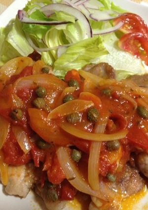 ♡◎鶏肉のケーパートマトソースがけ-レシピのメイン写真