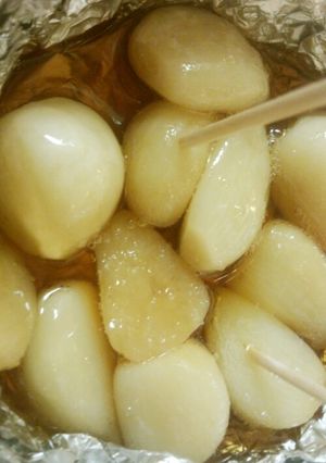 焼き肉屋さんのニンニクのホイル焼き☆-レシピのメイン写真
