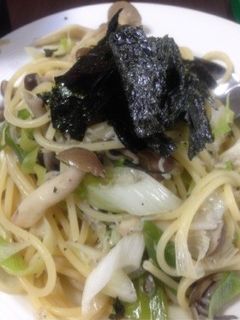 和風パスタ ーネギとじゃこで-レシピのメイン写真